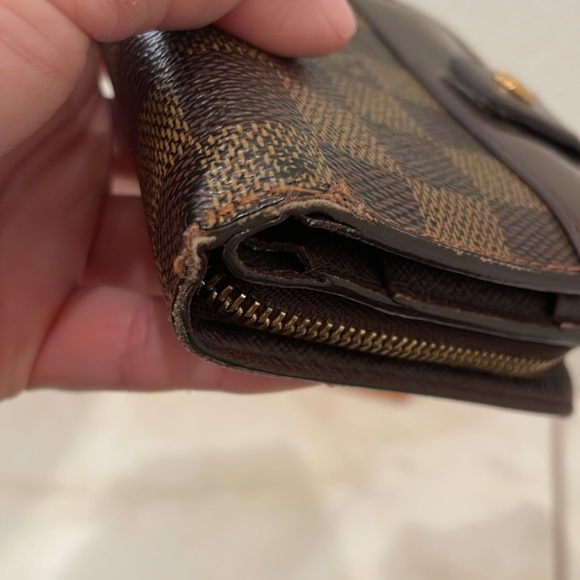 Louis Vuitton Compact Snap Zip Bi fold Wallet DAMIER EBENE - Picture 7 of 13